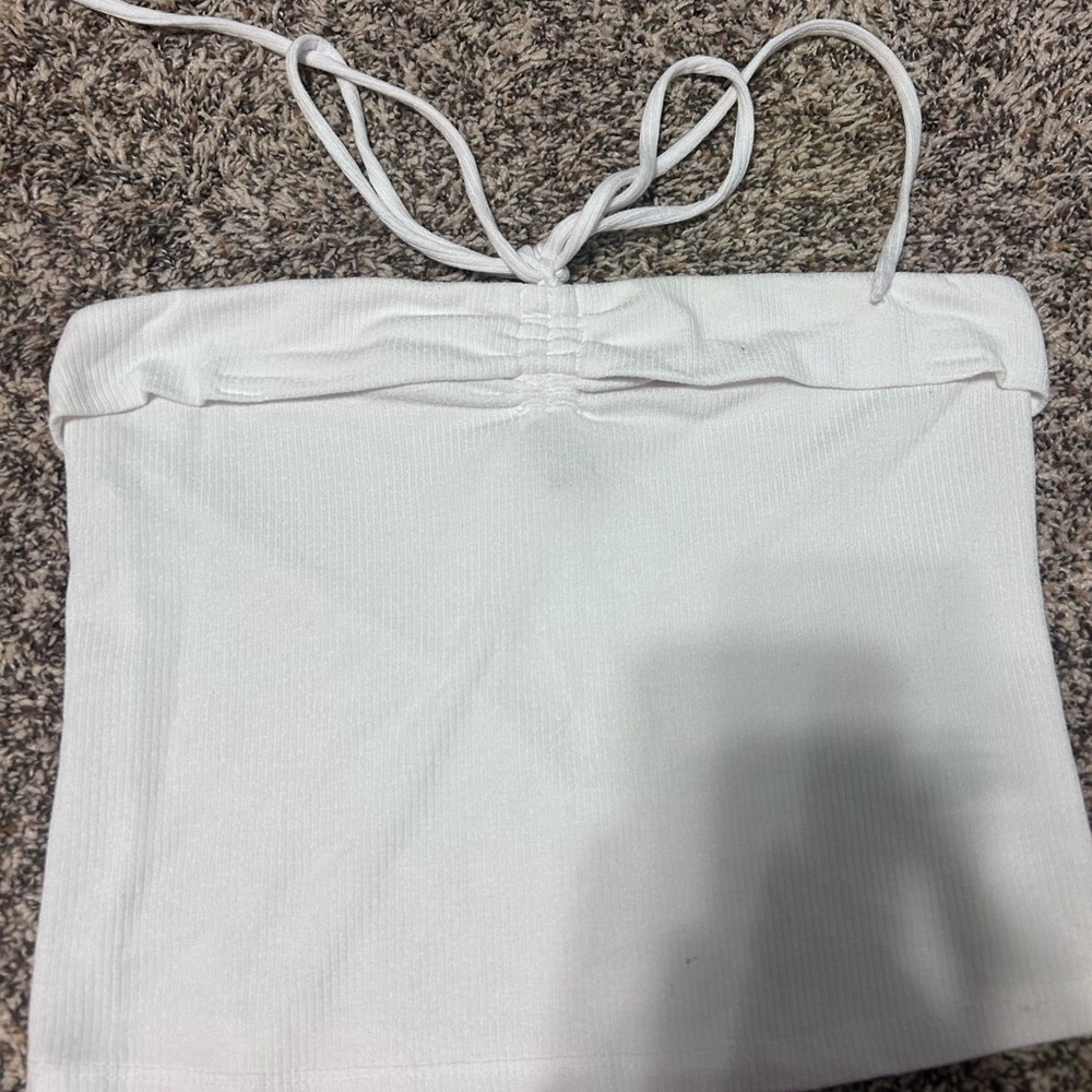 Wild Fable White Ribbed Tube Top